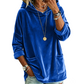 💞Top bewertet + 50% Rabatt!💞 Samt-Kapuzenpullover für Damen