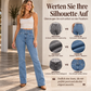 📢🎉50%Rabatt!!!🛍️✨Damen elastische High-Waist Schlaghose Jeans
