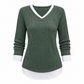 ⏰ Countdown läuft – 50% nur noch 3 Tage! Kunst-Zweiteiliger, geschichteter Strickpullover, lässiges Sweatshirt-Oberteil