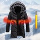 📢🎉50%Rabatt!!!🛍️✨Tolles Geschenk - Warme, lange Kapuzenjacke für Männer für kaltes Wetter