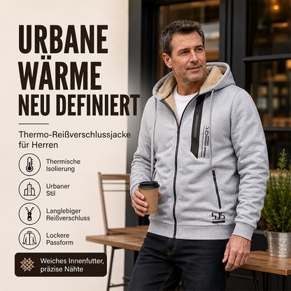 Warm gefütterte Kapuzenjacke für Herren für den Winter