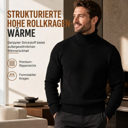 📢Tausende Kunden kaufen es!📢 Herren Strickpullover mit Rollkragen, schmale Passform