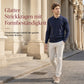 📢Kundenliebling + 50% Rabatt!📢Einfarbiges langärmliges Herren-Strickoberteil, Pullover