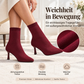 Damen elegante Streckspitz-Stiefeletten mit Strick-Stiletto-Absatz