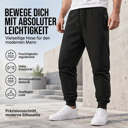 Warme Jogginghosen für Herren mit Reißverschlusstaschen