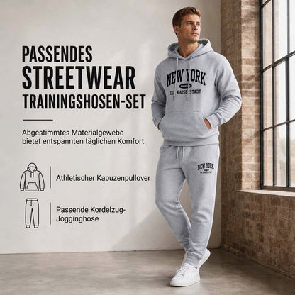 Herren-Graphic-Hoodie-und-Sweatpants-Set