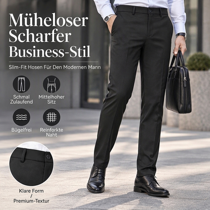 Schmale Mid-Rise Anzughose für Herren
