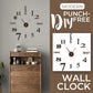 🔥Heißer Verkauf – 49 % Rabatt 🔥MODERNE DIY-WANDUHR OHNE STANZE