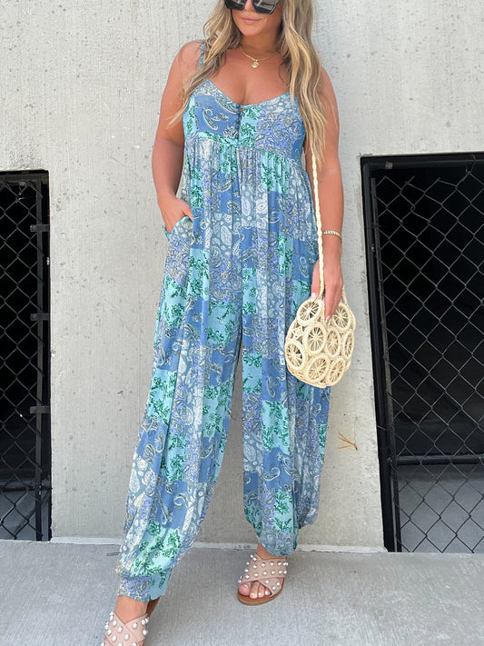 2024 Hot Sale Print Lose Jumpsuit