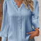 Damen-Langarmshirt mit V-Ausschnitt und Spitze, lockeres Hemd 🎁Kaufen Sie 2 Stück versandkostenfrei