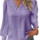 Damen-Langarmshirt mit V-Ausschnitt und Spitze, lockeres Hemd 🎁Kaufen Sie 2 Stück versandkostenfrei